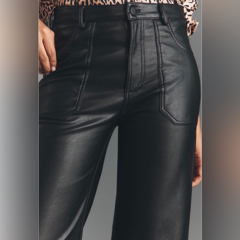 ❤️‍🔥Firm Price❤️‍🔥The Rylan faux leather relaxed high rise pants by Pilcro - Picture 5 of 11